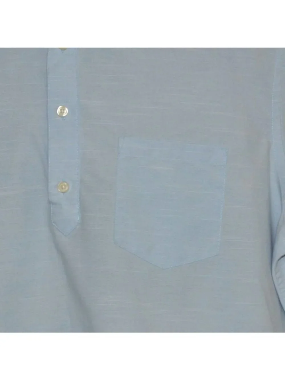 Banana Republic Mens XL Blue Popover Shirt Short Sleeve 100% Cotton Soft Wash